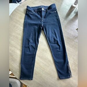 White House Black Market Dark Blue Skinny crop Jeggings jeans 4